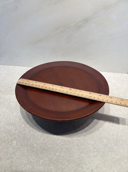 Wood Pedestal Dish