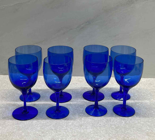 Set of 8 Cobalt Glasses