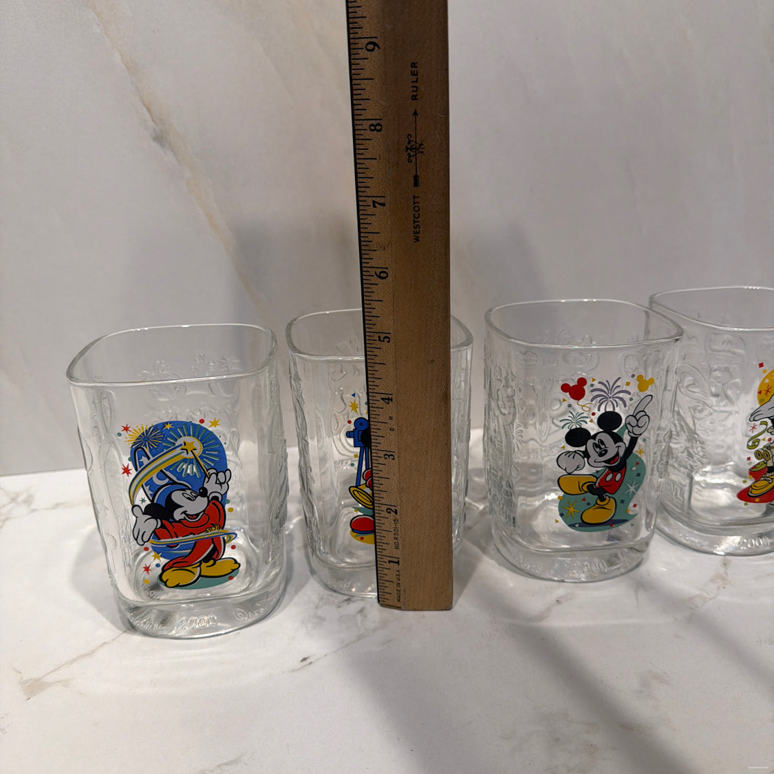 Set of 4 Disney Glasses