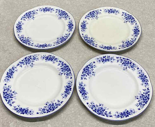 Set of 4 Petite Blue Plates