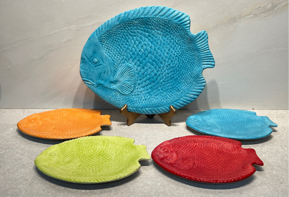 Set of 5 Fish Plates