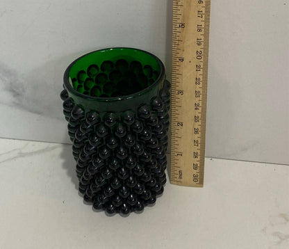 Green Glass Candle Holder