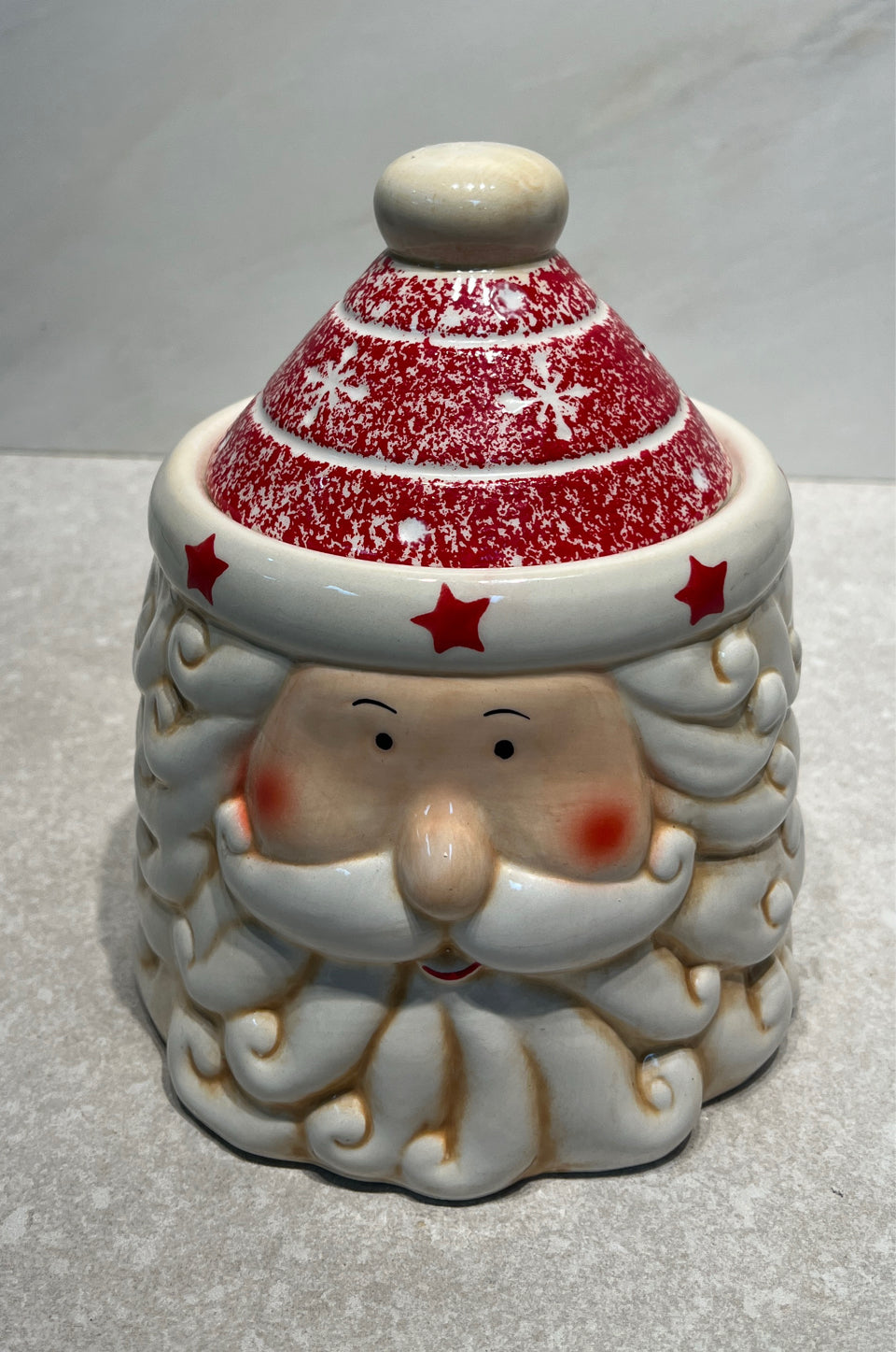 Covered Santa Jar
