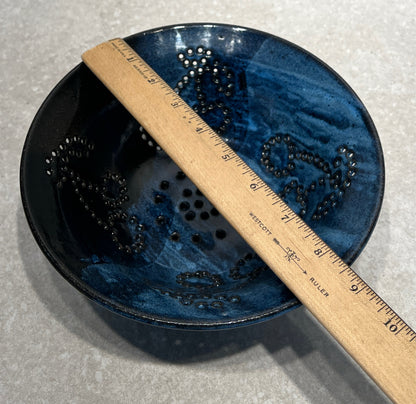 Signed Pottery Strainer