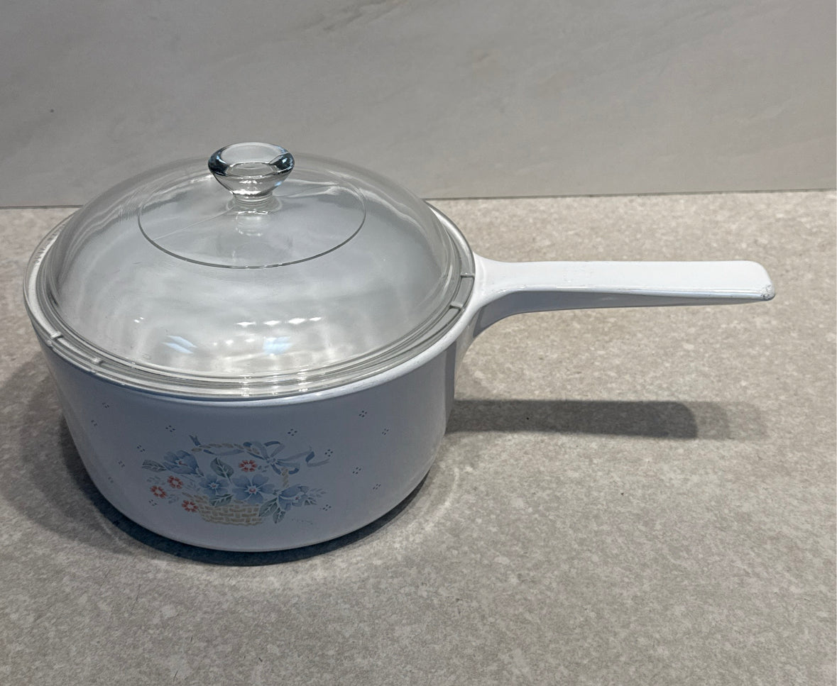 Covered Corningware Handled Bowl