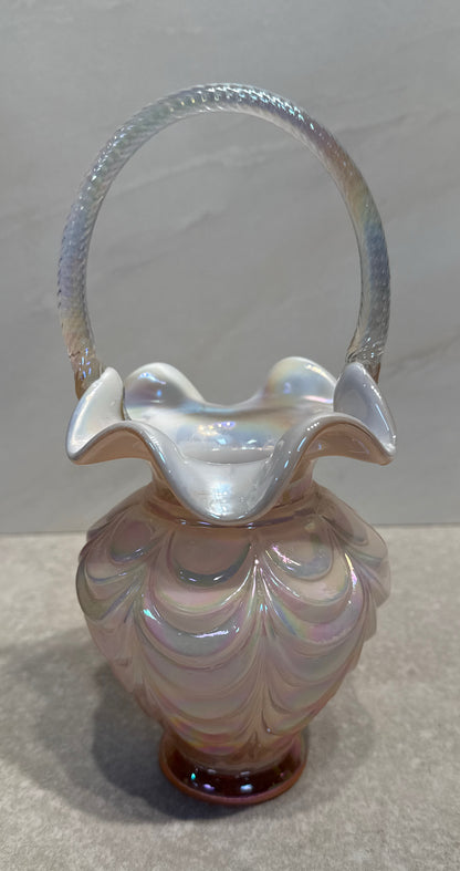 Fenton Iridescent  Drapery Basket