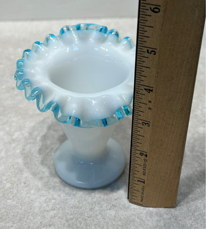 Fenton Aqua Crest Vase