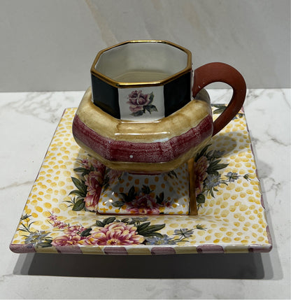 MacKenzie Childs Torquay Mug and Saucer