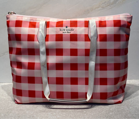 Kate Spade Mel Gingham Packable Tote (2 Pieces)