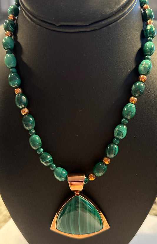 Jay King Malachite Copper Necklace