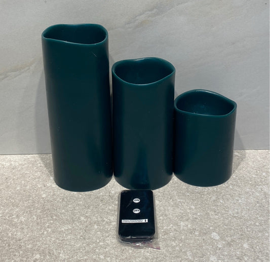 Set of 3 Candles With Remote