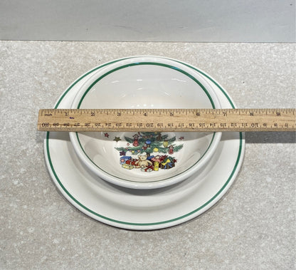 Nikko Set of 3 Dishes Crazing