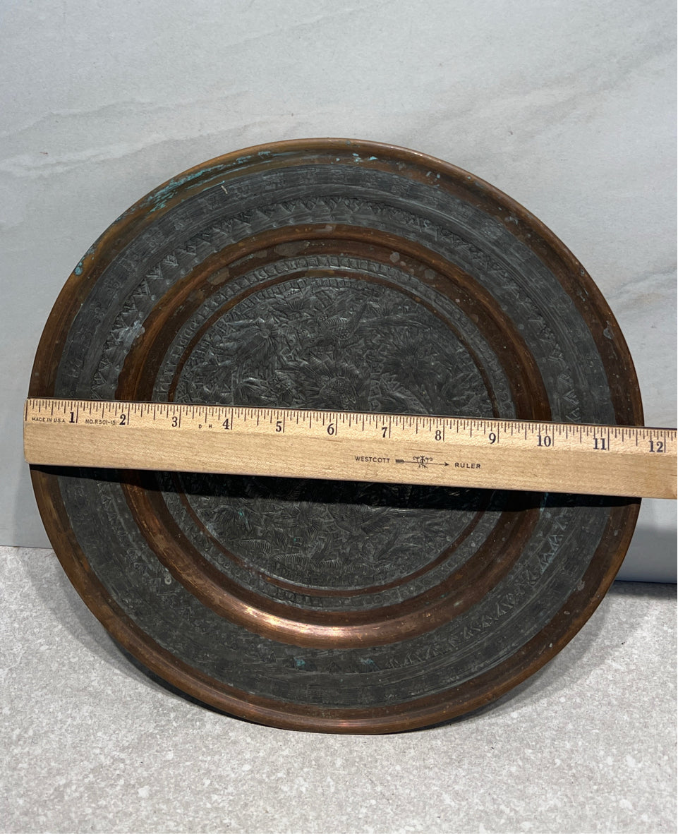 Antique Silver Tone & Copper Plate