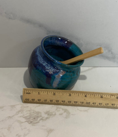 Pottery Dish With Spoon