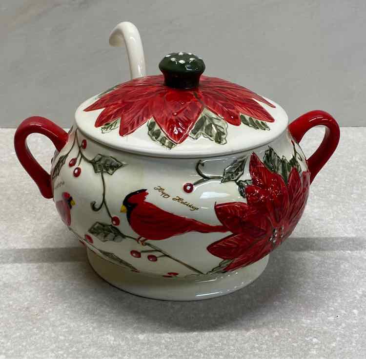 Poinsetta Soup Tureen