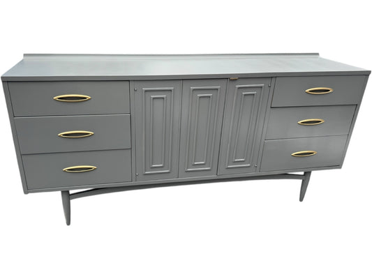 Gray MCM Long Dresser