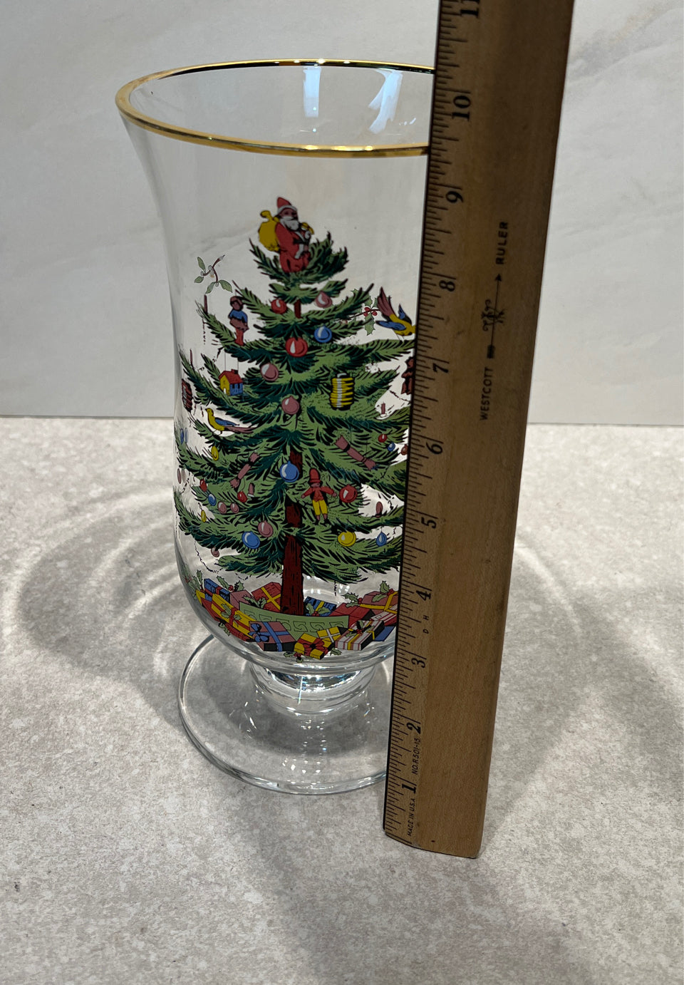Spode Glass Hurricane Candleholder