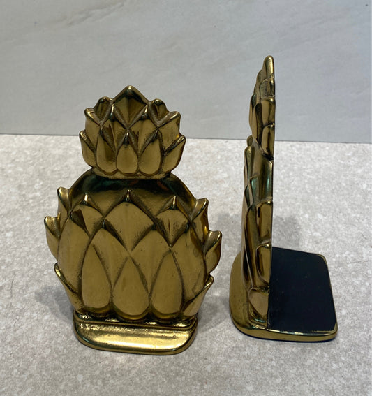 Pair - Brass Pineapple Bookends