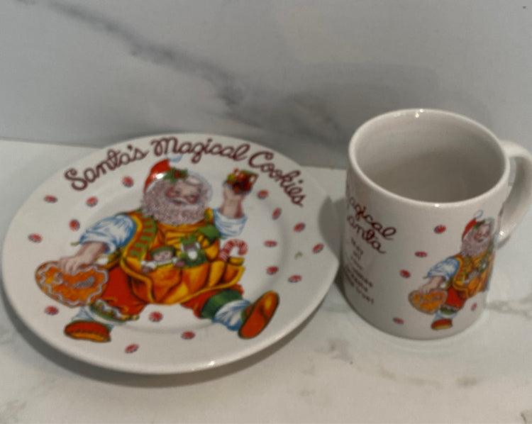 santa Mug And Plate