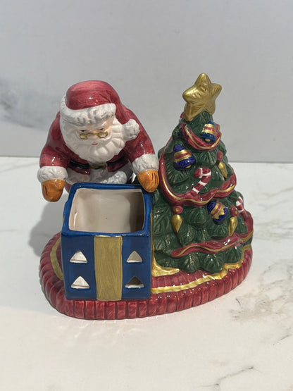 Santa Candle Holder