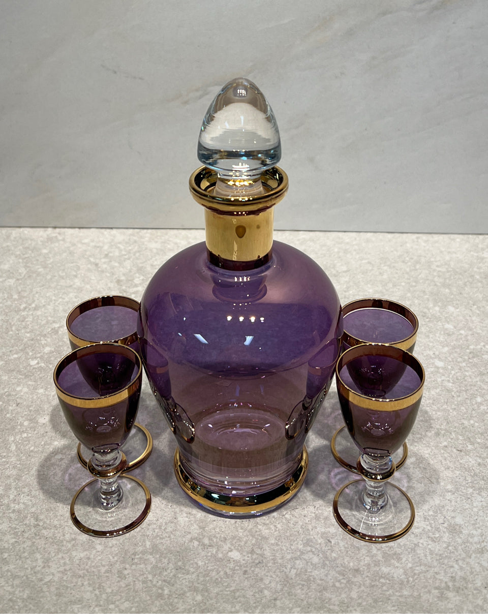 Decanter and 4 GLasses