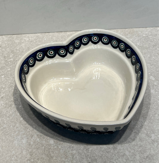 Polish Pottery Heart Bowl