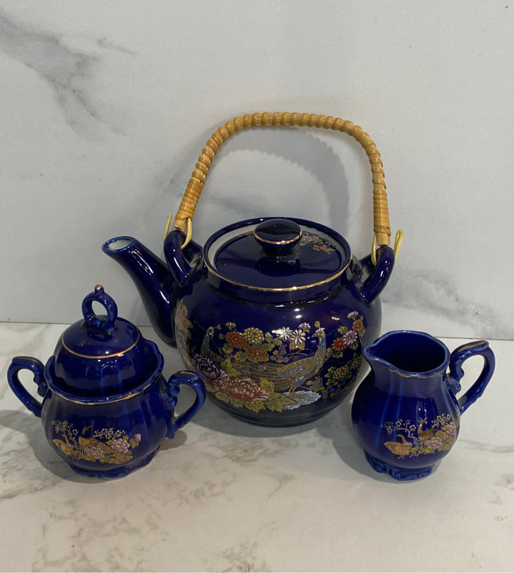 Teapot, Sugar, & Creamer