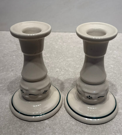 Longaberger - Pair of Candleholders