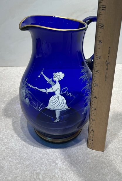 Mary Gregory Style Pitcher