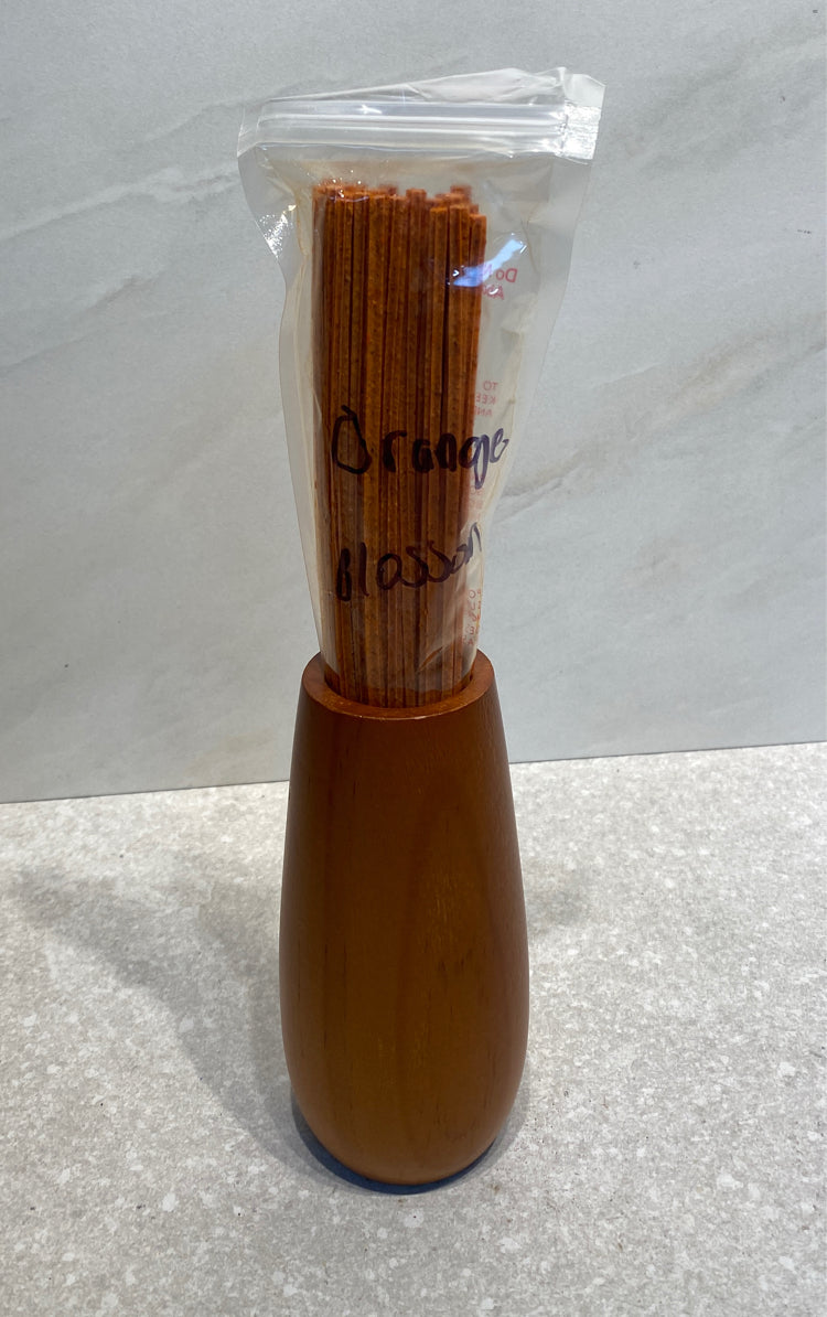 Wood Vase With Orange Blossom Scent