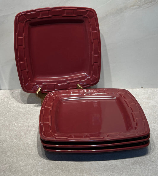 Set Of 4 Longaberger Plates (As-Found)