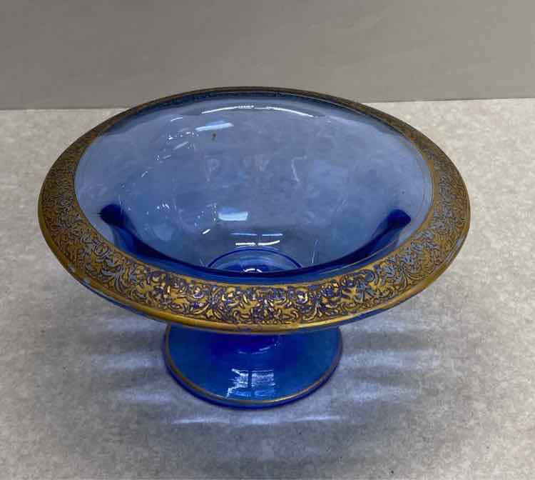 Blue Pedastal Bowl