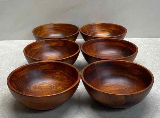 Set of 7 Wooden Bowls