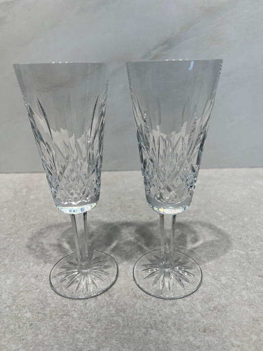 Set of 2 Waterford Champagne Glasses