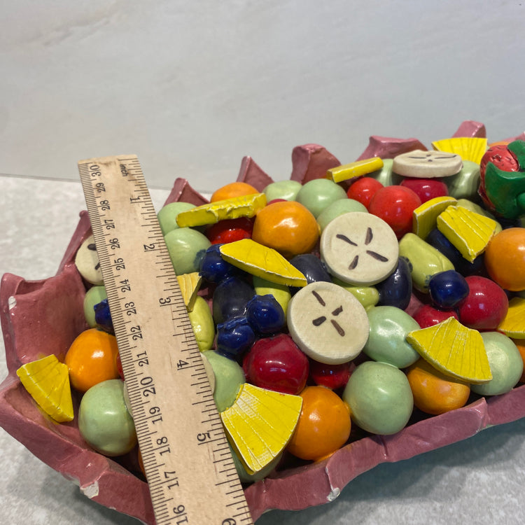 Decorative Fruit Platter - Signed Nichols