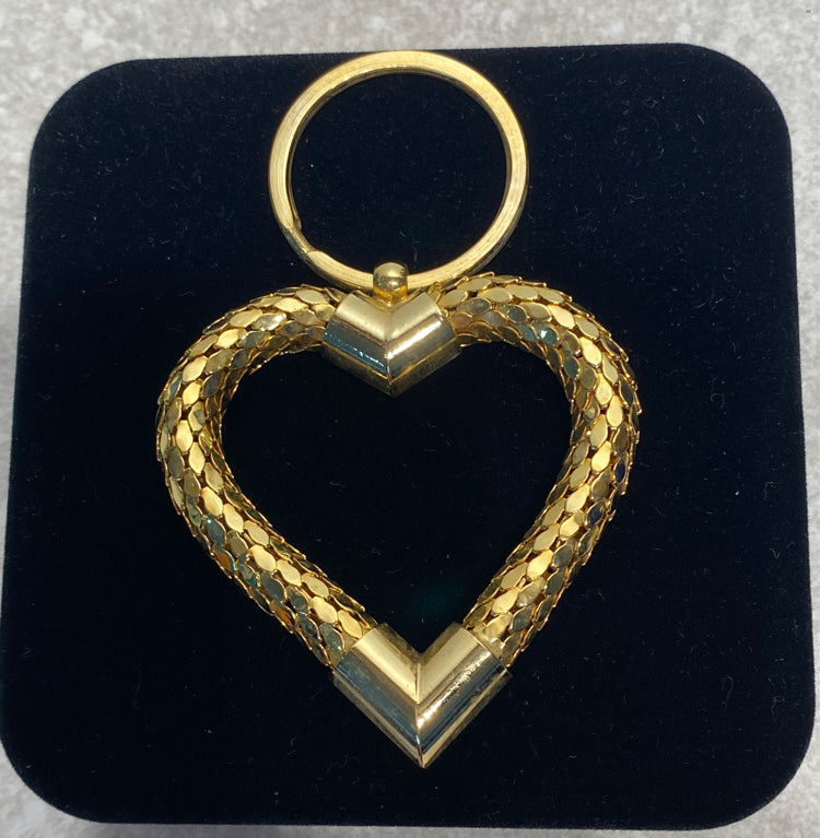 Vintage Mesh Heart Keychain
