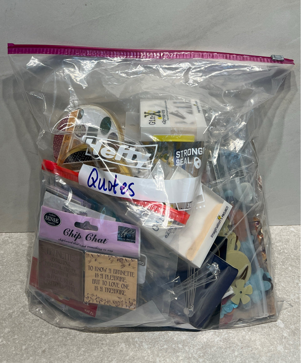 Bag Lot Of Stickers/Stamps/Crafts