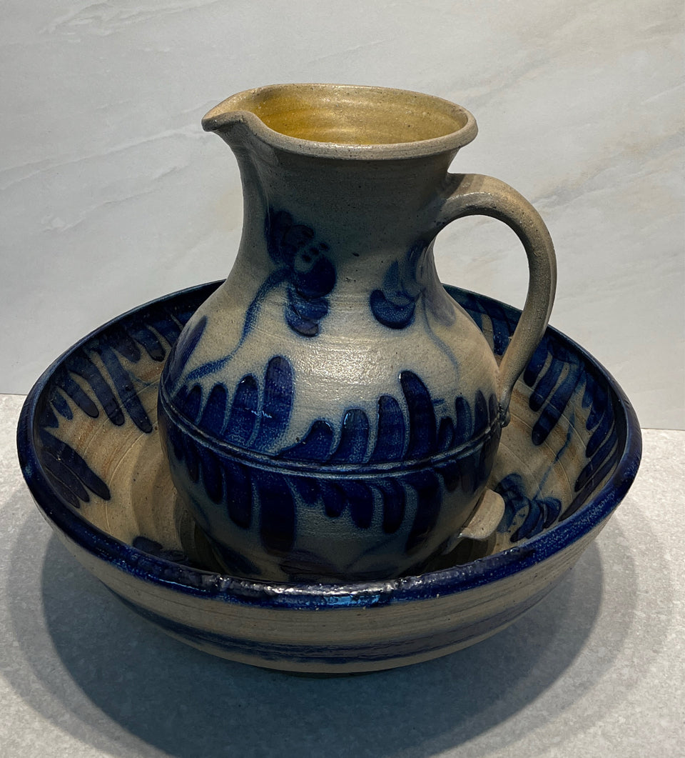 Pottery Pitcher And Bowl (As-Found)