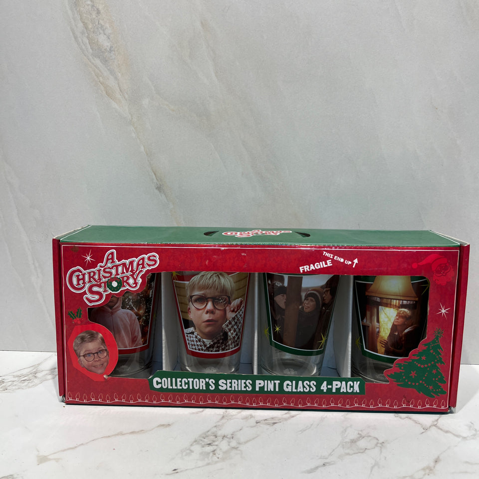 Set of 4 Christmas Story Glasses