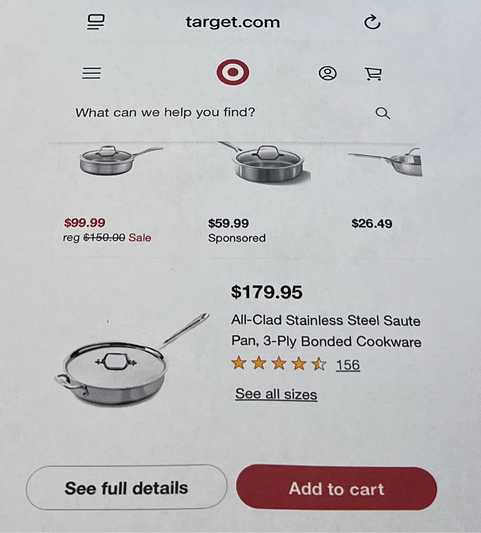 All-Clad 3-Quart Saute Pan - new