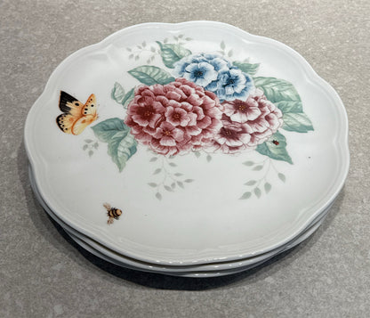 Set of 4 Lenox Butterfly Meadow Plates