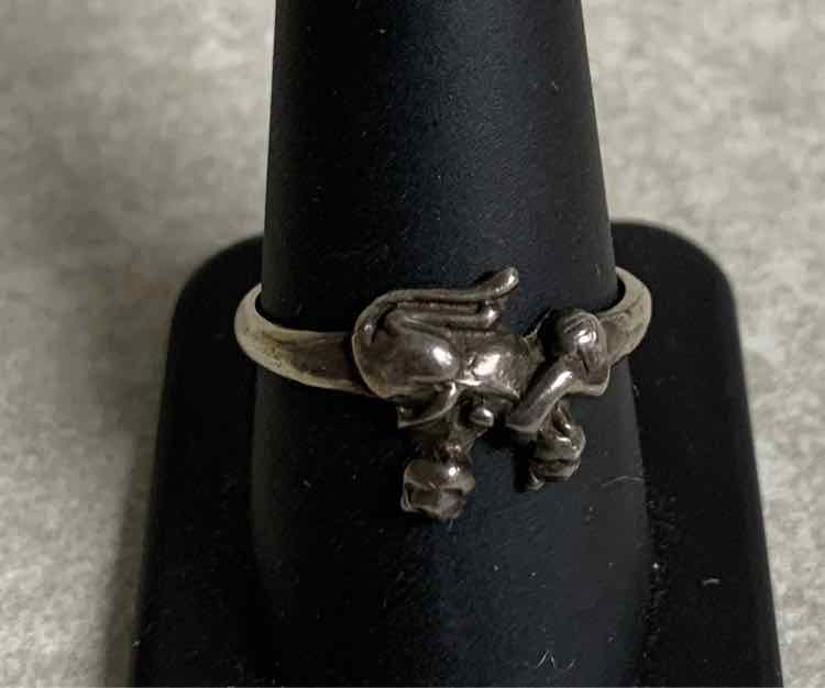 Sterling Cat Ring -  Size 10