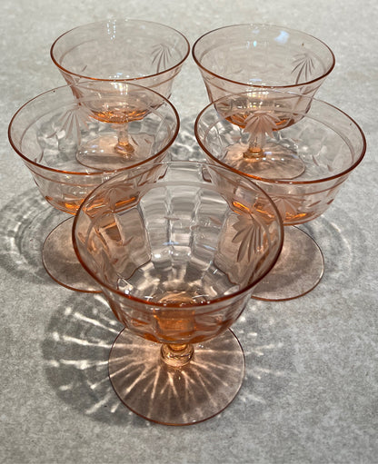 Set of 5 Pink Glasses