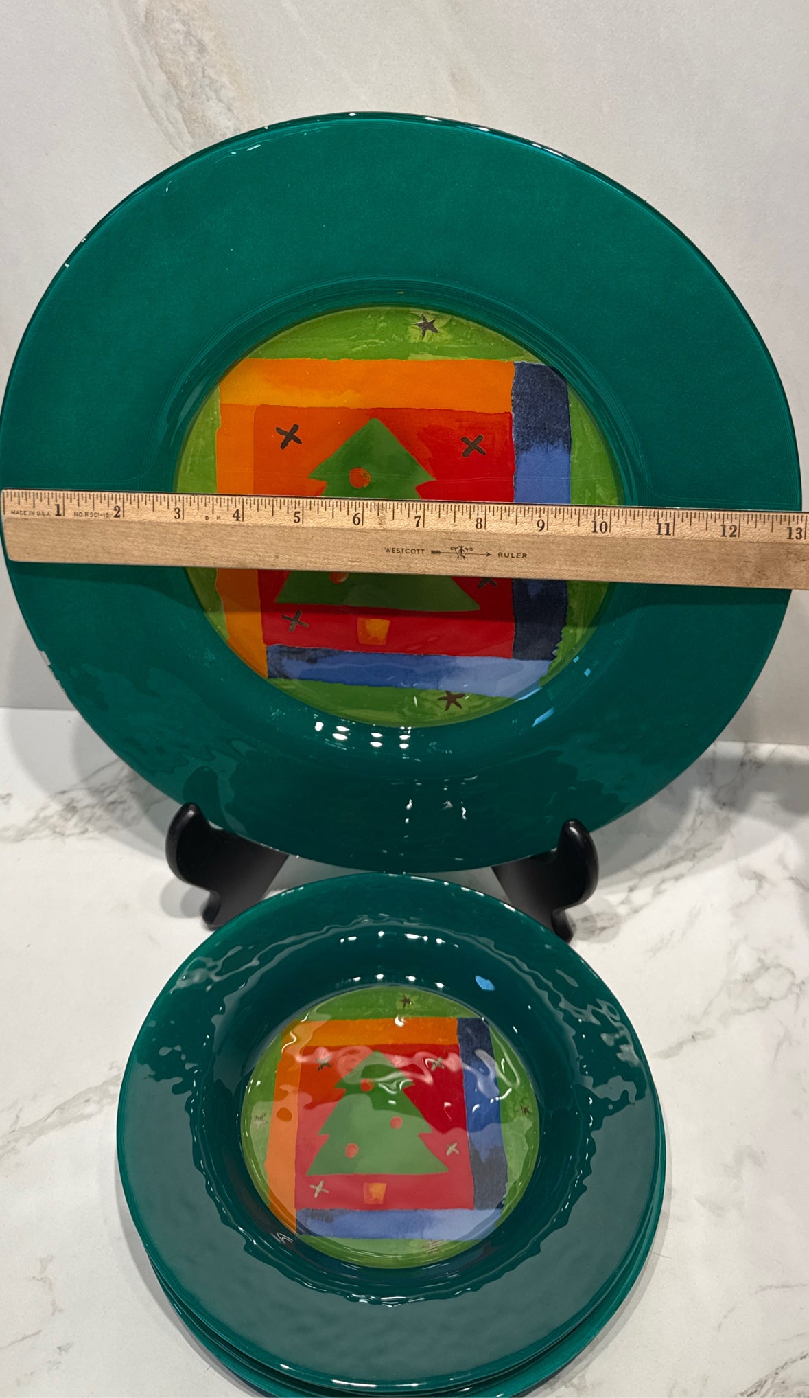 Set of 5 Crate and Barrel Plates