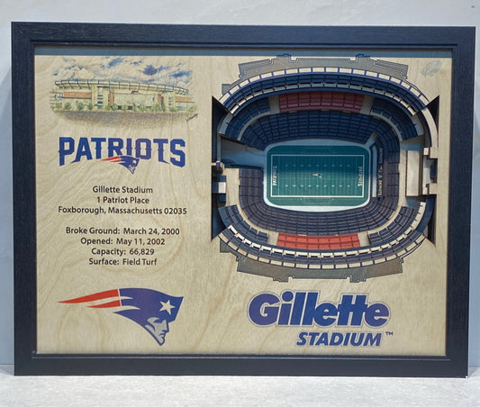 Gillette Stadium 3-D Wall Decor