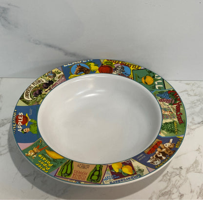 Vintage Labels Bowl
