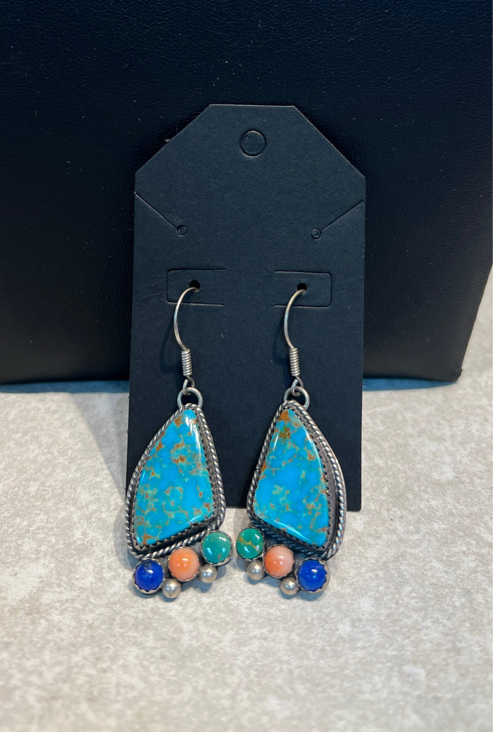 Kings Turquoise Sterling Earrings