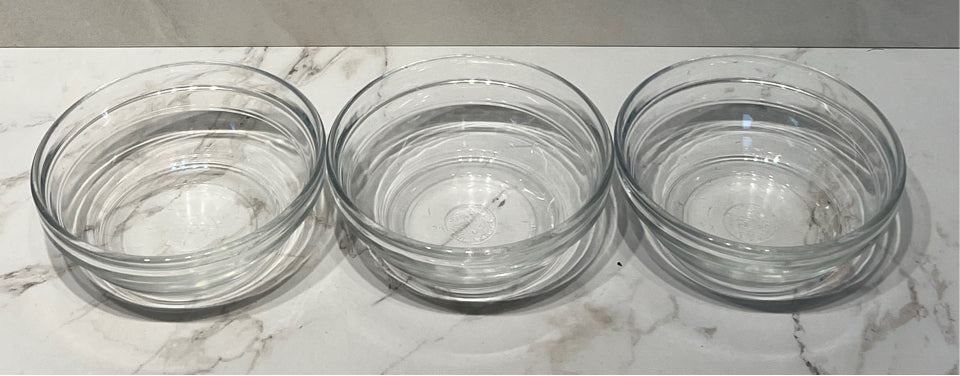 Set of 3 Glass Bowls