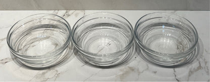Set of 3 Glass Bowls