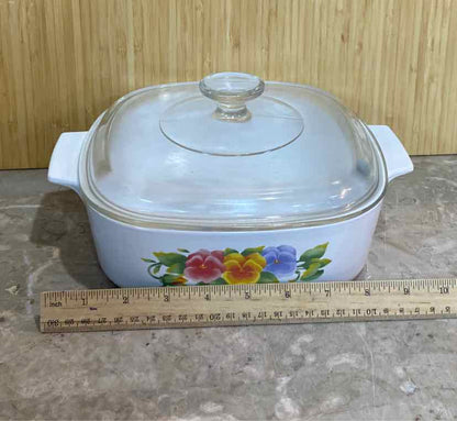Covered Corning Ware Cassrole